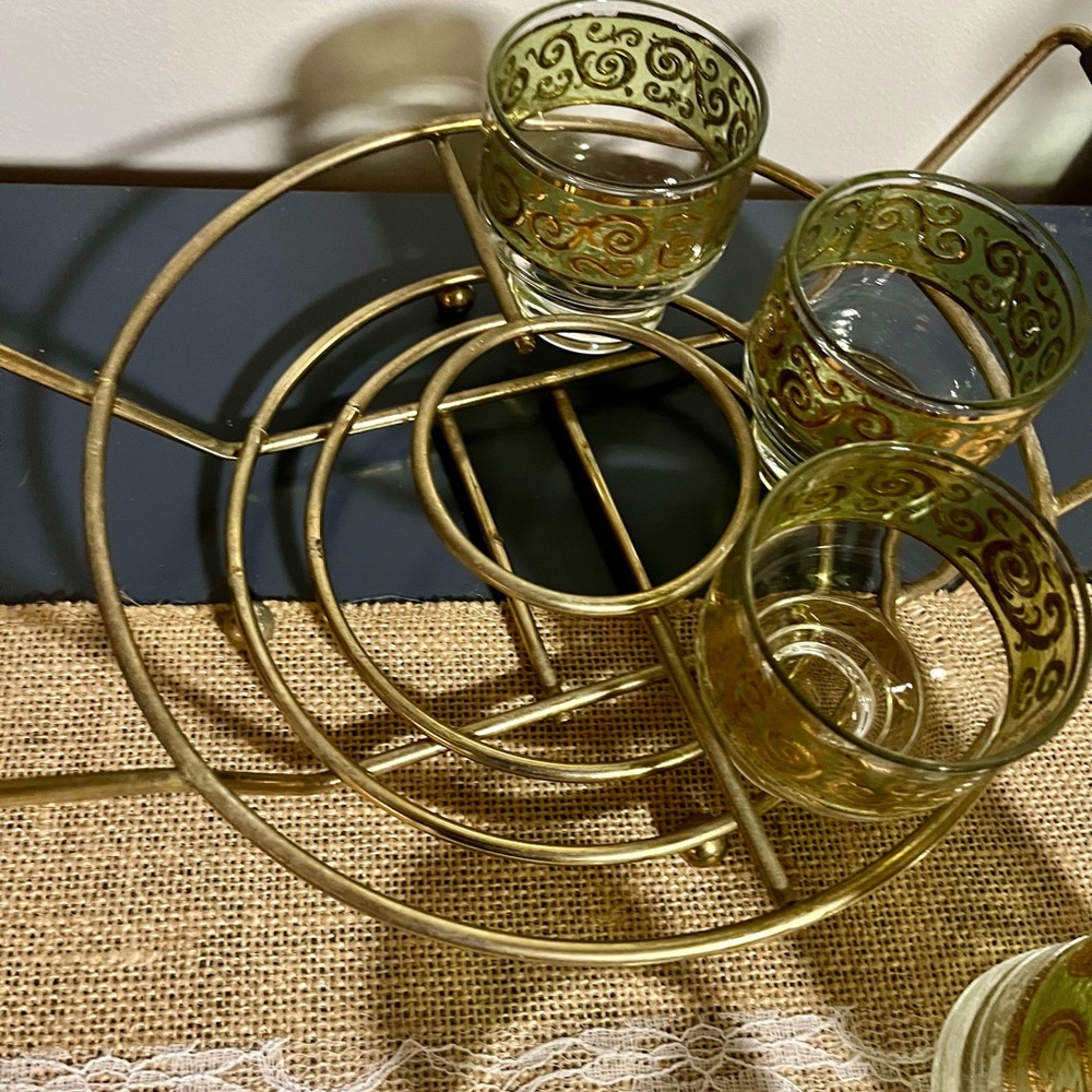 MCM culvar Toledo bar set with 22k gold trim - Picture 7 of 9